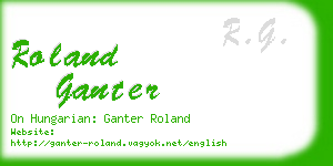 roland ganter business card